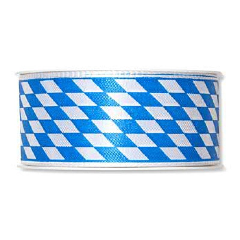 Dekoband Bavaria blau weiß 40mm